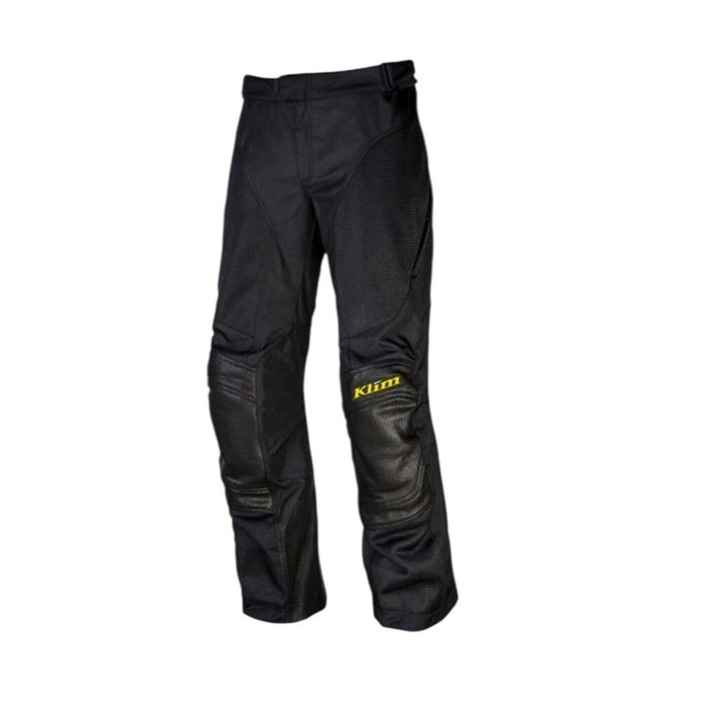 KLIM Voyage Air Pants #3344-001-038-000 Moto Riding Black W/Yellow Logo 38 Long